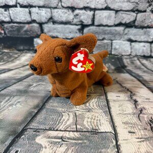 Vintage Ty Beanie Babies 1995 "Weenie" Dog Style 4013 Plush 8" Toy - MWMT